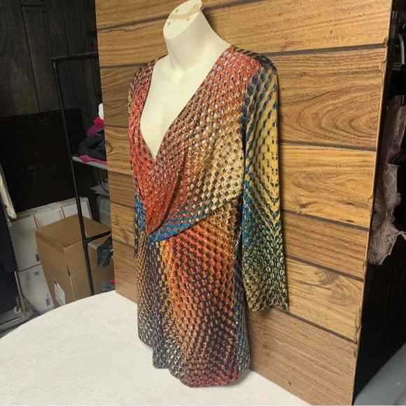 Escada deep V top size small multicolored - Picture 3 of 8